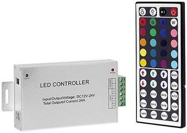 RGB Контроллер с радиопультом 24ARF16 12-24V 288-576W 24A +RF пульт /44 кнопки/