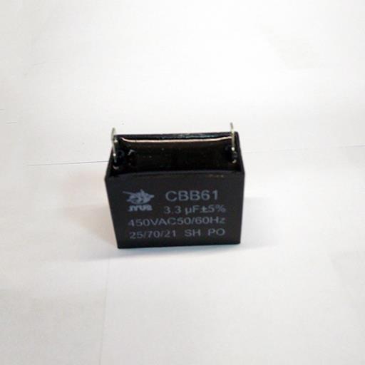 Пусковой конденсатор CBB61 3.3mF - 450 VAC /±5% МБГЧ 38х20х31/ мм вывод клеммы
