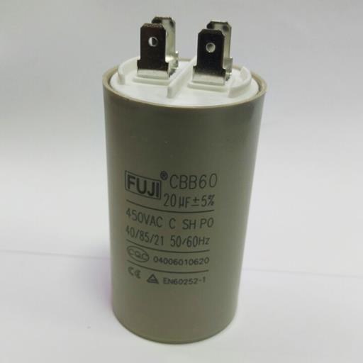 Пусковой конденсатор CBB60H 20mF - 450 VAC /±5%/ выв. 4 КЛЕММЫ /40х70/ мм /FUJI ELECTRIC/