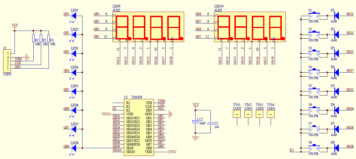      TM1638 LED&KEY