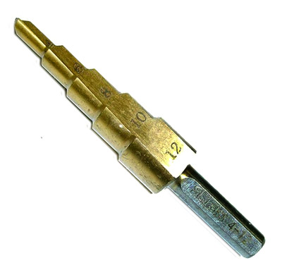Ступенчатое сверло SKRAB 30160 4-12 мм с титановым покрытием