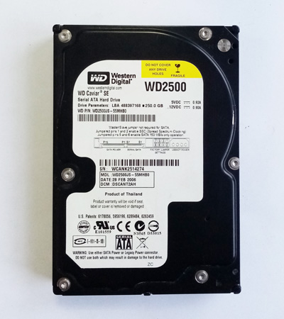 Ƹ  Western Digital Caviar SE 250 Gb  SATA