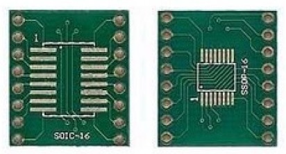 Двусторонняя плата адаптер переходник для микросхем TSSOP16 SSOP16 MSOP16 SOP16 в DIP16