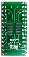 Двусторонняя плата адаптер переходник для микросхем TSSOP28 SSOP28 MSOP28 SOP28 в DIP28