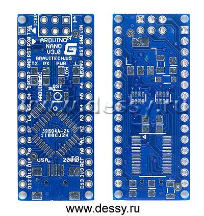 Двусторонняя печатная плата с маской для контроллера ARDUINO NANO v.3.0