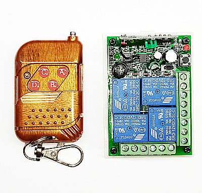 Модуль RMC067. Выключатель дистанционный RC-4-12-TXR-KP4 на 4 нагрузки на радиочастоте