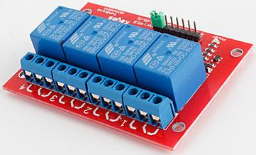 Модуль RA003. 4х канальное реле 250 В ; 10 А (Питание 5 В)