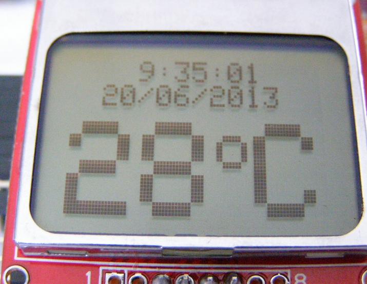 Модуль RC015. Монохромный графический дисплей (84x48p) Nokia 5110 с подсветкой на базе контроллера Philips PCD8544