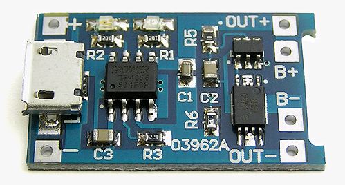 Модуль RP038. HW-107. Контроллер Li-Po Li-Ion аккумуляторов EM4056A (заряд/разряд)