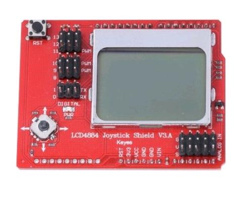 Радиоконструктор RC052. Графический дисплей LCD4884 Shield с джойстиком.