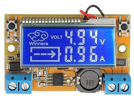 Модуль RP045. Регулируемый DC-DС преобразователь с LCD дисплеем