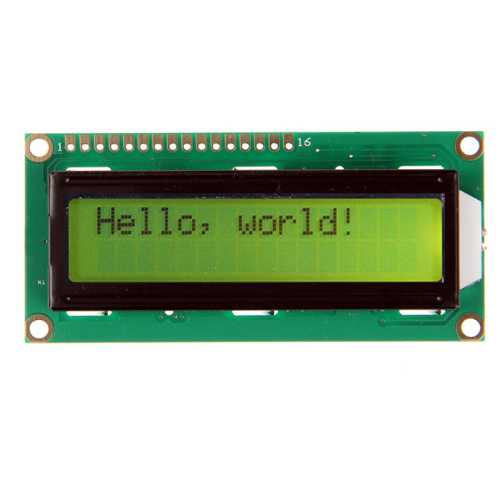 Жидкокристаллический дисплей (LCD) 1602 v2.0 зелёный. Модуль RC087