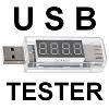 Измерительные приборы, тестеры (мультиметры)  начального уровня: Миниатюрный цифровой проточный (проходной) USB Ампер-Вольтметр
