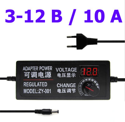 Регулируемый сетевой адаптер 3…12 Вольт 10 Ампер