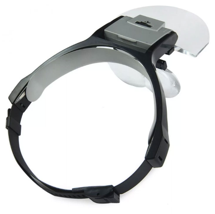 Лупа налобная (очки бинокулярные) MG81001-B