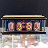 Часы на газоразрядных лампах: Nixie NC1204-WA. Часы на лампах ИН-12 в акрило-деревянном корпусе.