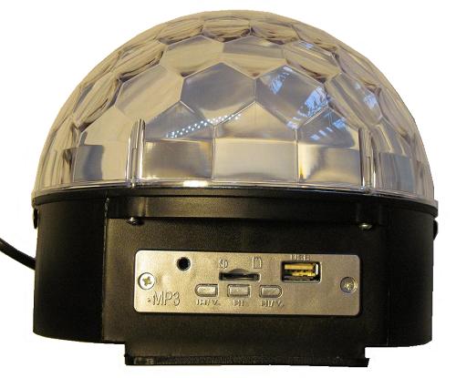 NG-TP2103M. Многорежимная светодиодная диско полусфера для световых шоу со встроенным mp3 плеером, пультом дистанционного управления и флэш диском