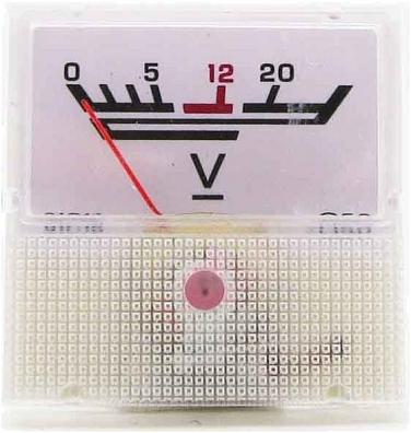 Модуль RI063. Вольтметр стрелочный 0...20 Вольт.
