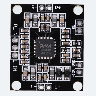 Модуль RS047. Стерео УНЧ 2x15 Вт на PAM8610 (D класс)