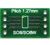 Плата печатная макетная двусторонняя для установки микросхем в корпусах:  TSSOP8, SO8 и SO8W